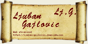 Ljuban Gajlović vizit kartica